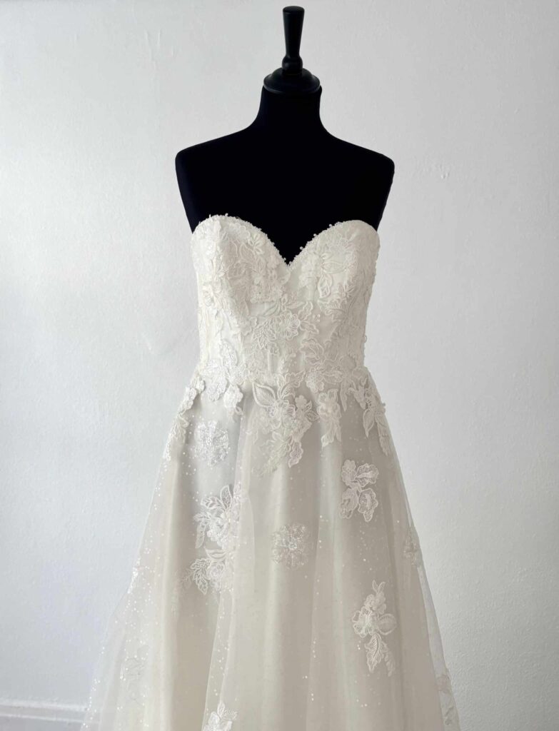 Robe de mariée Justin Alexander 44130 – bustier cœur et jupe en tulle fluide