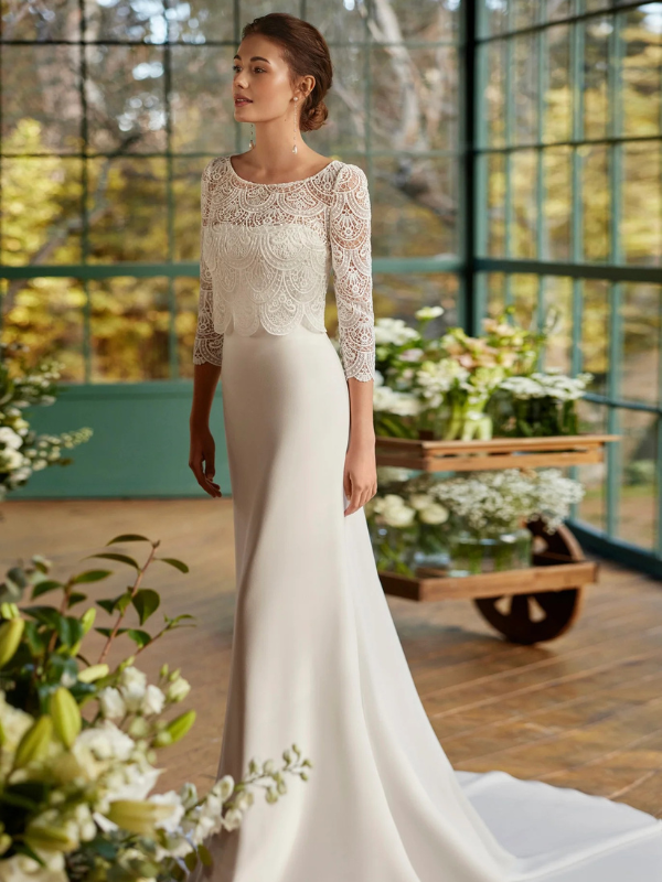 Robe de Mariée Nilda Coupe Droite Aire Barcelona
