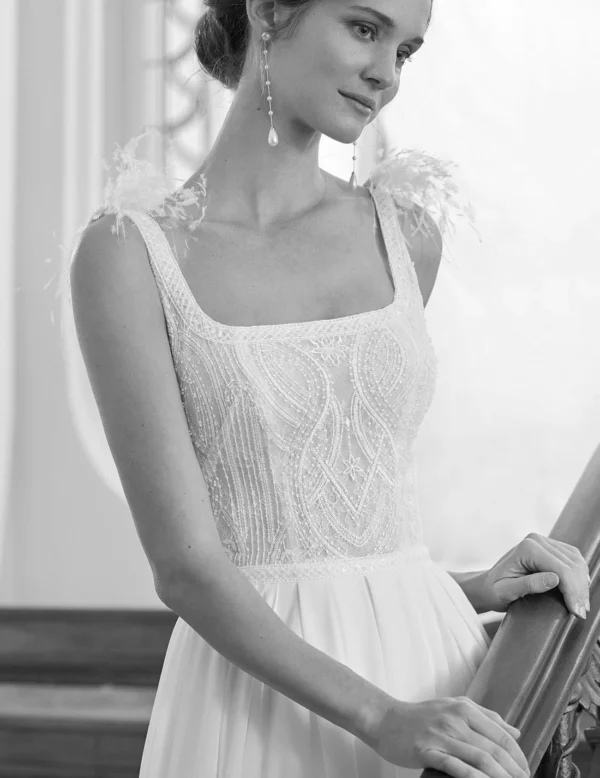 Robe de Mariée Qian Fluide Rosa Clara – Image 3