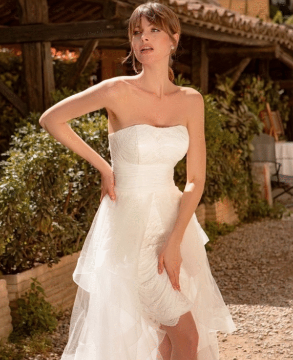 Robe mariée R169L Créatif Paris Asymétrique