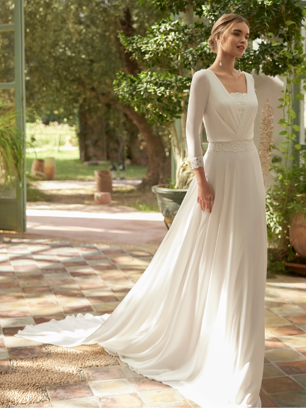 Robe de Mariée Leah Trapèze Alma Novia