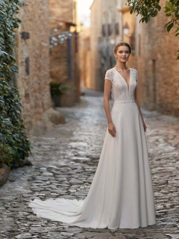 Robe de Mariée Umnia Coupe Droite Rosa Clara