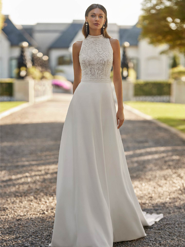 Robe de Mariée Eiren Trapèze Rosa Clara