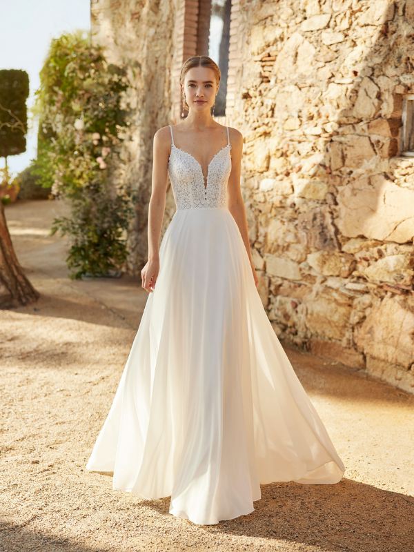 Robe de Mariée Rihan Trapèze Alma Novia