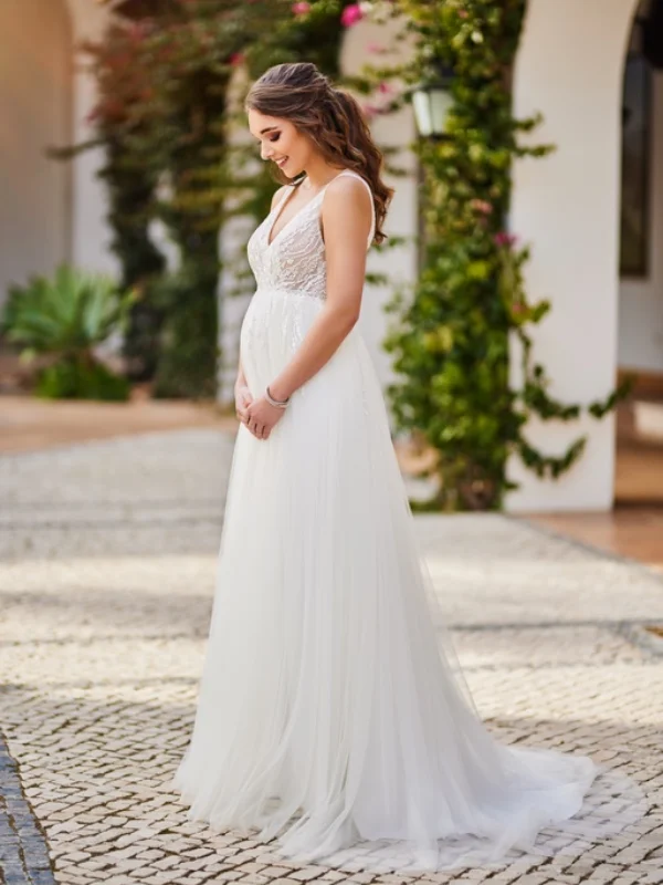 Robe de Mariée 23100 Grossesse Très Chic
