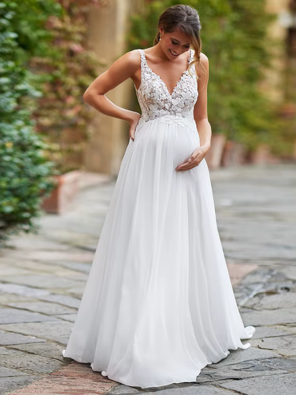Robe de Mariée 25107 Grossesse Très Chic