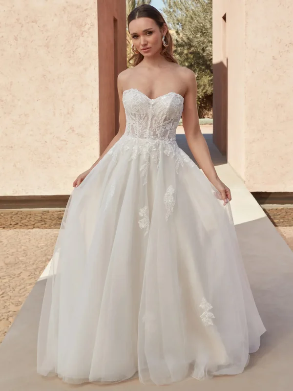 Robe de mariée princesse en tulle de luxe Justin Alexander 11322 vue d'ensemble - Taille 42